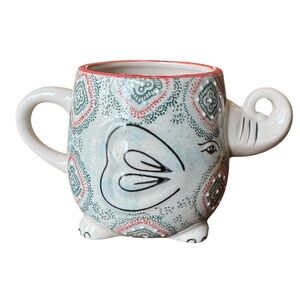 Artistic Patterned Elephant boho Ceramic Mug